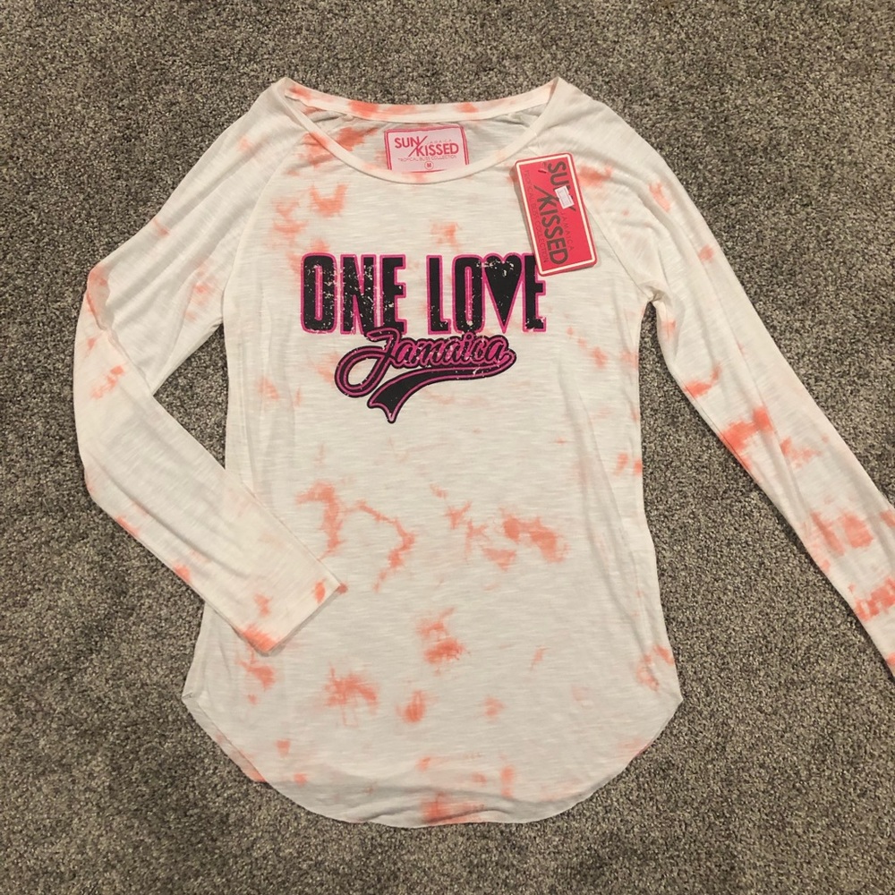 Sunkissed one love Jamaica tye dye shirt size medium new with tags
